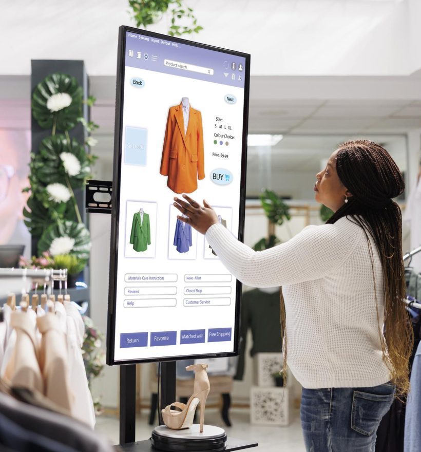 woman-buyer-selecting-clothes-board